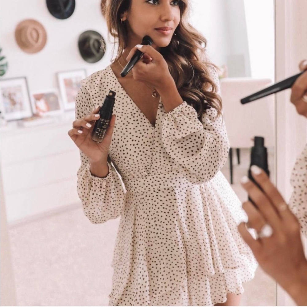 Dotted Long Sleeve Romper